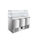 Vaiotec EASYLINE Saladette 700 / 3-compartment with square glass top