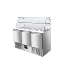 Vaiotec EASYLINE Saladette 700 / 3-compartment with square glass top