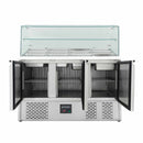 Vaiotec EASYLINE Saladette 700 / 3-compartment with square glass top