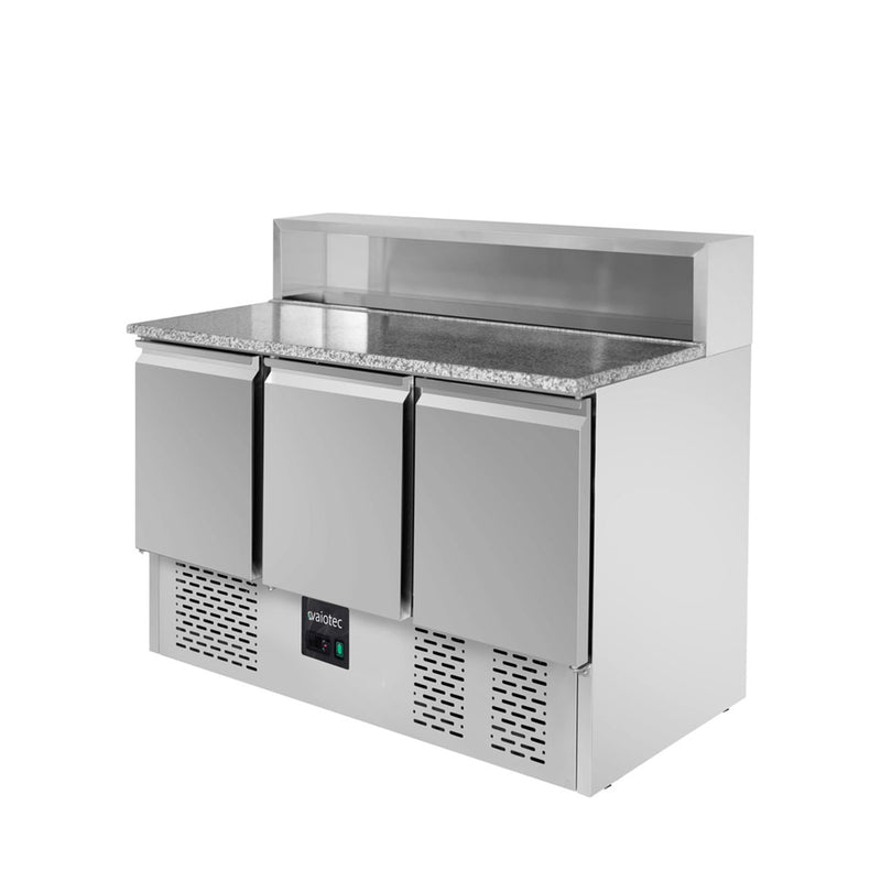 Saladette à pizza Vaiotec EASYLINE 700 / 3 compartiments - avec 3 portes