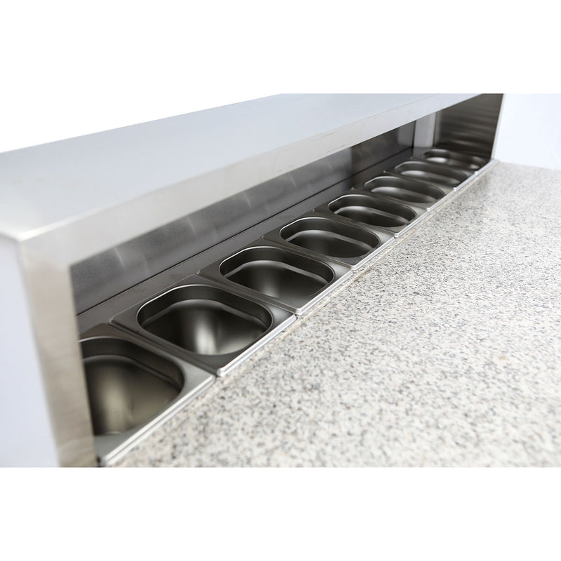 Saladette à pizza Vaiotec EASYLINE 700 / 3 compartiments - avec 3 portes
