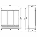 Vaiotec TOPLINE Getränkekühlschrank 1500 / 3 Klapptüren