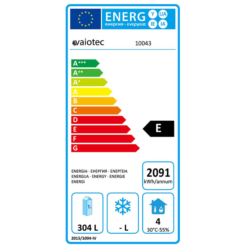 Vaiotec EASYLINE Barkühltisch schwarz / 6 Schubladen - 425 l