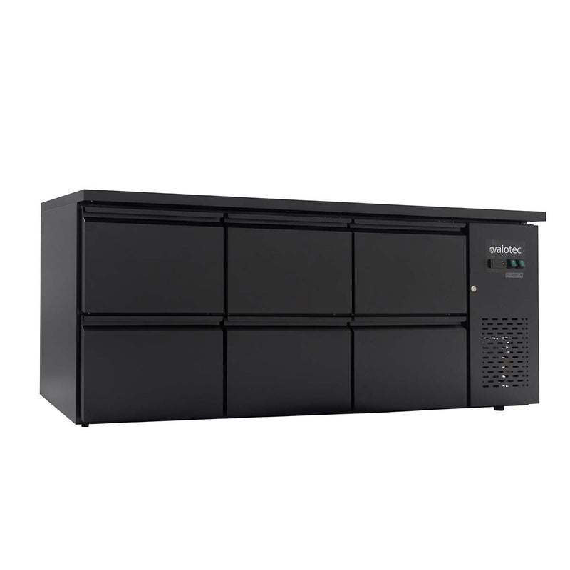 Vaiotec EASYLINE Barkühltisch schwarz / 6 Schubladen - 425 l