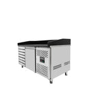 Vaiotec EASYLINE pizza cooling table 800 / 1 door &amp; 7 drawers "black"