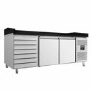 Vaiotec EASYLINE pizza cooling table 800 / 2 doors &amp; 7 drawers "black"