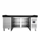 Vaiotec EASYLINE pizza cooling table 800 / 2 doors &amp; 7 drawers "black"
