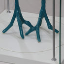 Form Department PODIUM.K7 – Haubenvitrine abschließbar mit Drehteller und Staufach-Schrank