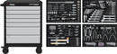 KRAFTWERK LT LINE workshop trolley LT 700, 7 drawers, 337-piece set.
