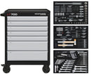 KRAFTWERK LT LINE workshop trolley LT700, 7 drawers, 259-piece set.