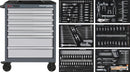 KRAFTWERK BT700 workshop trolley, equipped with 7 drawers, 301-piece set.