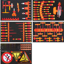 KRAFTWERK VDE workshop trolley BT700, 124-piece set including barrier