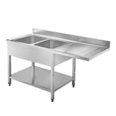 Vaiotec EASYLINE sink center 600 / 2 bowls left B: 1600