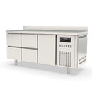 Vaiotec TOPLINE refrigerated table 700 / 3-way GN1/1 with 4 drawers / 1 door &amp; upstand