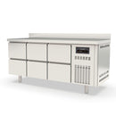 Vaiotec TOPLINE refrigerated table 700 / 3-way GN1/1 with 6 drawers &amp; upstand