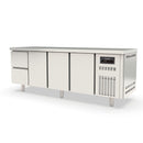 Vaiotec TOPLINE refrigerated table 700 / 4-way GN1/1 with 2 drawers / 3 doors