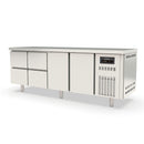 Vaiotec TOPLINE refrigerated table 700 / 4-way GN1/1 with 4 drawers / 2 doors