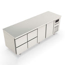 Vaiotec TOPLINE refrigerated table 700 / 4-way GN1/1 with 4 drawers / 2 doors