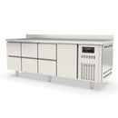 Vaiotec TOPLINE refrigerated table 700 / 4-way GN1/1 with 6 drawers / 1 door &amp; upstand
