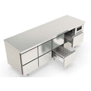 Vaiotec TOPLINE refrigerated table 700 / 4-way GN1/1 with 8 drawers