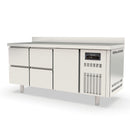 Vaiotec TOPLINE freezer table 700 / 3-way GN1/1 with 4 drawers / 1 door &amp; upstand