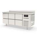 Vaiotec TOPLINE freezer table 700 / 3-way GN1/1 with 6 drawers &amp; upstand