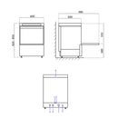 Vaiotec TOPLINE dishwasher 50x50 / 230 Volt - Model: VT-S DW50 DRD