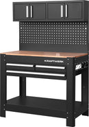 KRAFTWERK workbench with 3 drawers and 2 wall cabinets
