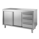 Vaiotec TOPLINE work cabinet 700 / 2 sliding doors &amp; 3 drawers W:1500