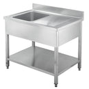 Vaiotec TOPLINE sink 600 / 1 basin left + draining board W:1000