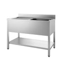 Vaiotec TOPLINE sink 700 / 1 basin right + draining board W:1200