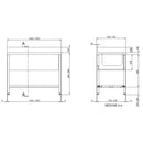 Vaiotec TOPLINE sink 700 / 2 bowls W:1200