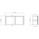 Vaiotec TOPLINE wall cabinet 400 / 2 sliding doors W:1600