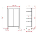Vaiotec TOPLINE tall cabinet 700 / 2 sliding doors W:1200