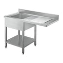 Vaiotec TOPLINE sink center 700 / 1 basin on the left B: 1200