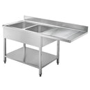 Vaiotec TOPLINE sink center 700 / 2 bowls left B: 1800