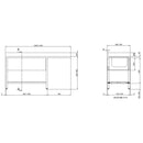 Vaiotec TOPLINE sink center 700 / 2 bowls left B:2000