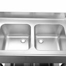 Vaiotec TOPLINE sink center 700 / 2 bowls right W:2000