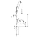 Vaiotec TOPLINE dishwashing spray with swivel spout / 2 mixing valves &amp; automatic pull-out - single hole