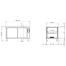 Vaiotec TOPLINE warming cabinet 700 / 2 sliding doors W:1200