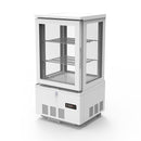 Vaiotec TOPLINE refrigerated display case 2-compartment / 56 liters "white"