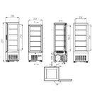 Vaiotec TOPLINE refrigerated display case 4 compartments / 92 liters "black"