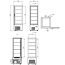 Vaiotec TOPLINE refrigerated display case 4 compartments / 237 liters "black"