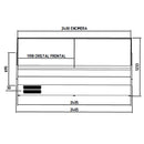 Vaiotec TOPLINE refrigerated counter 250 - curved front glass "gray"