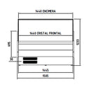Vaiotec TOPLINE refrigerated counter 150 - curved front glass "yellow"