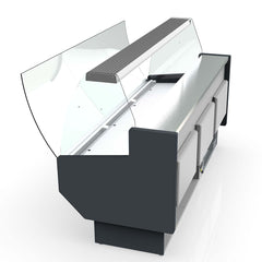 Vaiotec TOPLINE refrigerated counter 250 - curved front glass "yellow" – Vorschau 2