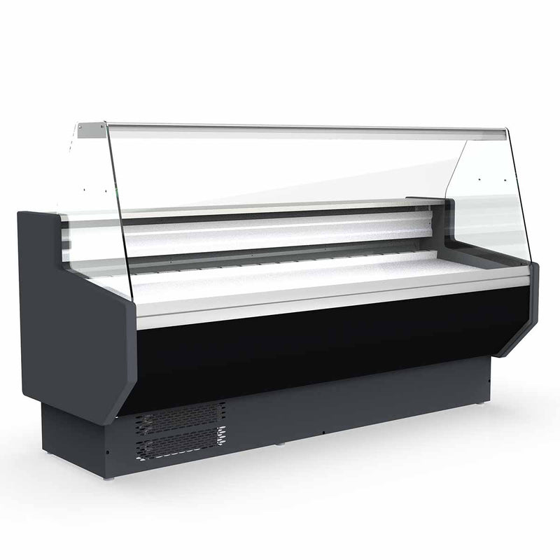 Table réfrigérée Vaiotec TOPLINE 100 - façade droite vitrée "noire"