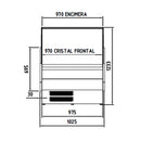 Vaiotec TOPLINE refrigerated counter 100 - straight front glass "grey"