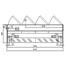 Vaiotec TOPLINE refrigerated counter 250 - straight front glass "white"