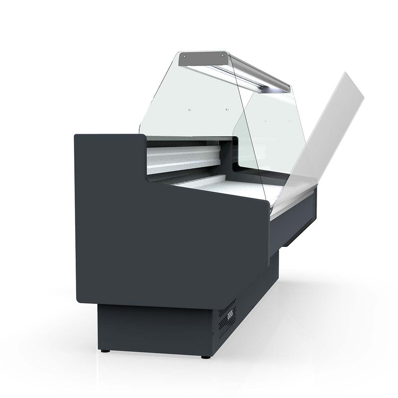 Table réfrigérée Vaiotec TOPLINE 100 - façade droite vitrée "verte"